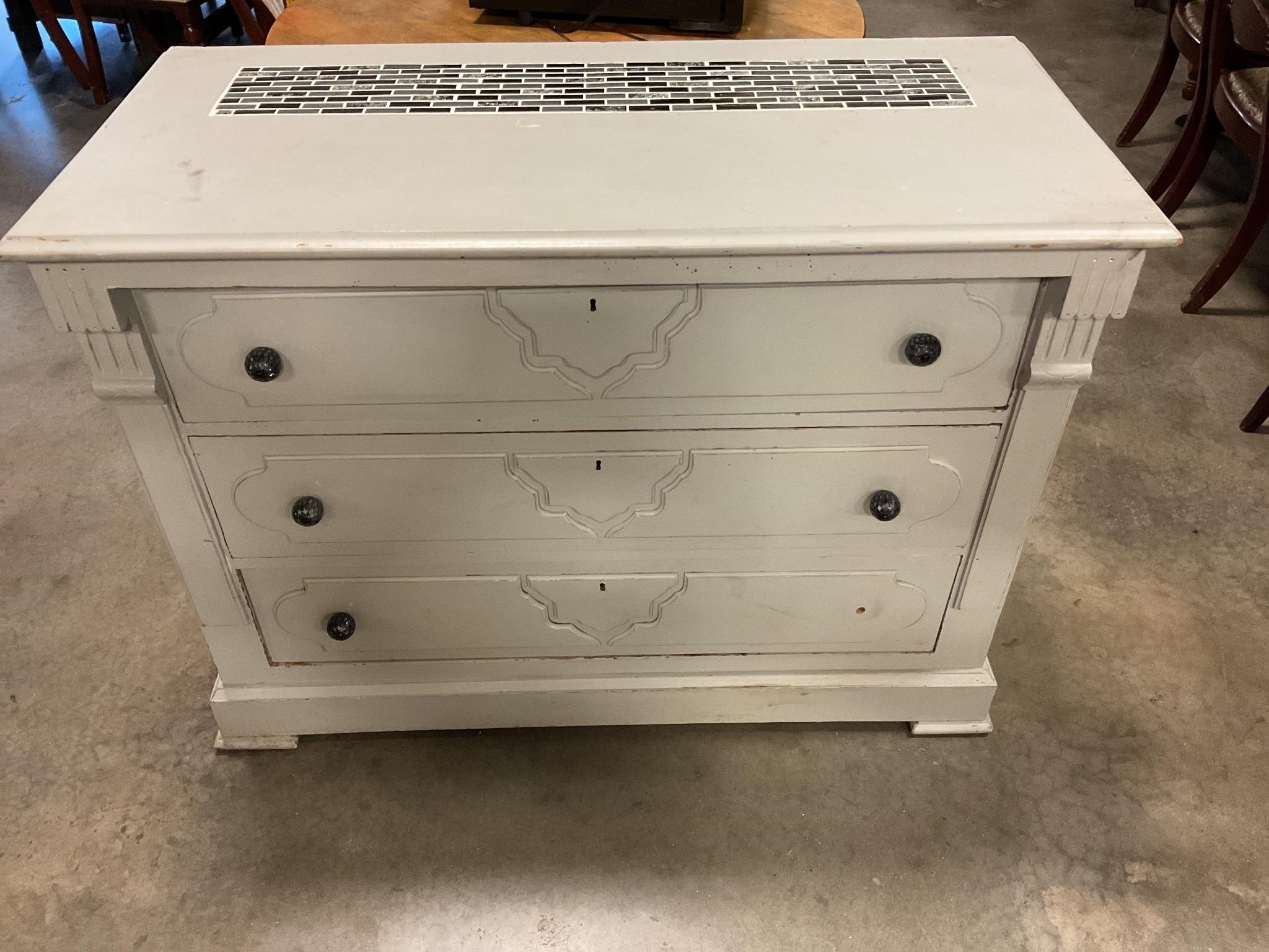 Refurbished Buffet /Dresser w tile inlay on top