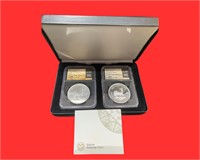 Silver Krugerrand Coins Mint Set Of 2