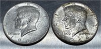 (2) Kennedy Half Dollars See Photos for Details