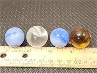 4 vintage bolder marbles