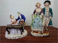 2 porcelain courting couples. Made in occupied