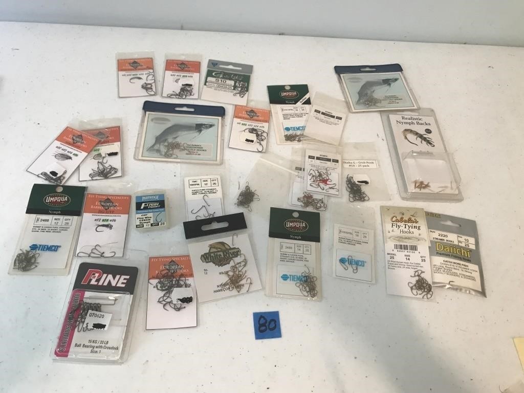 Lot of Fly Hooks & More