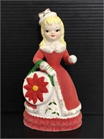 Vintage ceramic Christmas woman figure