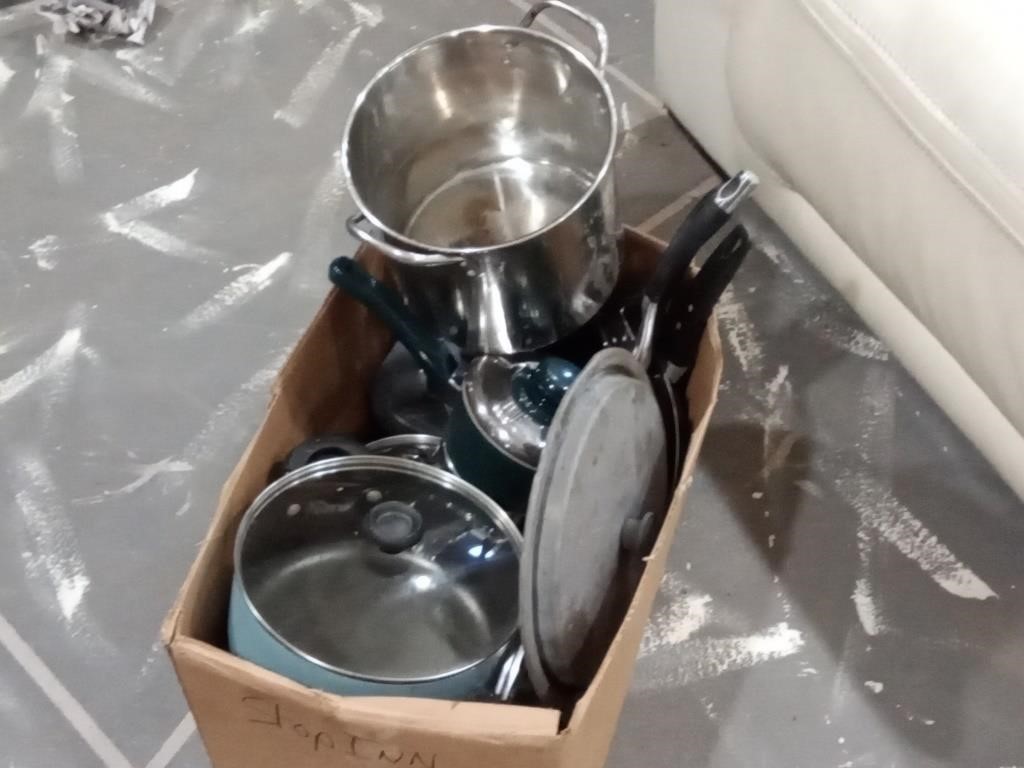 box of pots & pans