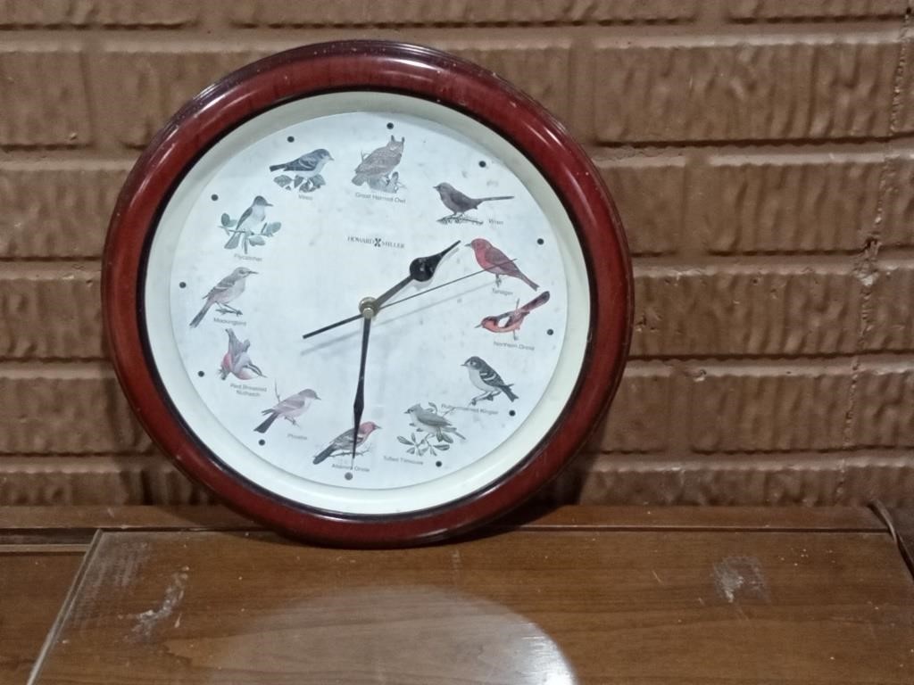 singing birds wall clock