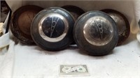 Lot of 5 vintage hubcaps