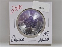 1oz .999 Silv Canada Maple Leaf $5