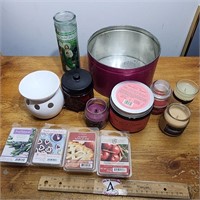Candles & Scented Wax Cubes, Warmer, & Tin