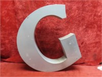 16" Letter "G" Aluminum sign letter.