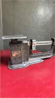 Vintage postal scale, nickel plated weight