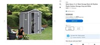 W5258  Keter Manor 4' x 6' Resin Storage Shed