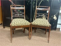 Pair Circa 1810 Regency Mahogany Chairs