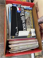 Box of vintage pamphlets and maps