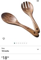 Muso Wood Acacia Salad Servers,10-inch,Set of 2