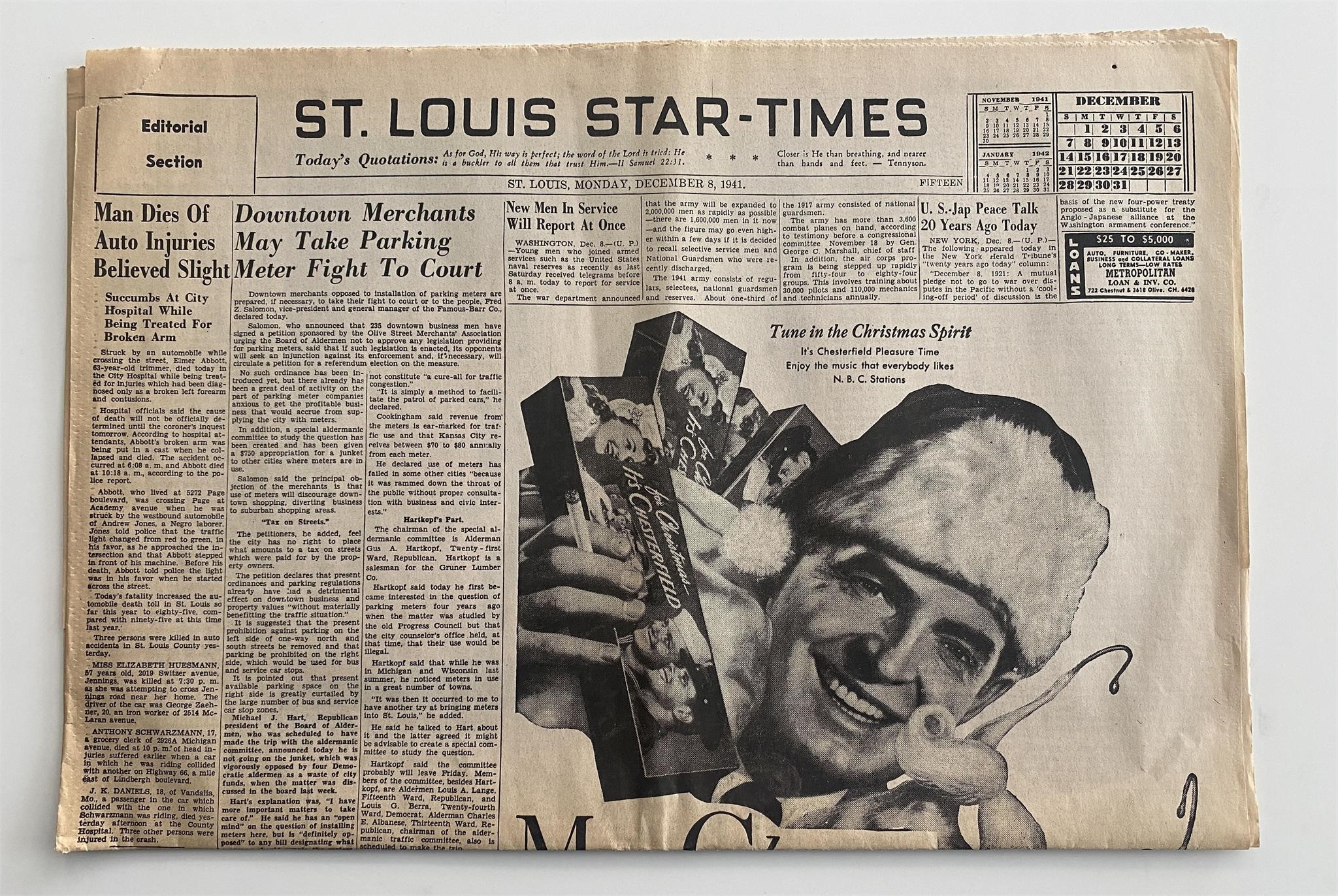 St. Louis Star-Times announcing Men will Report to