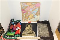 Asian Art, Cloth Buddha Art & More