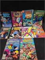 Comic Books Captain Atom, Night Force, Hawkeye