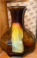 Tiara Glass Amber 8" Vase