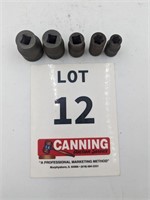 CR-MO 5PC 3/8 Standard Extraction Sockets