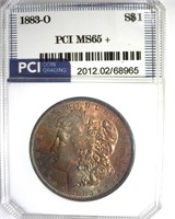 1883-O Morgan PCI MS65+ Exquisite Color