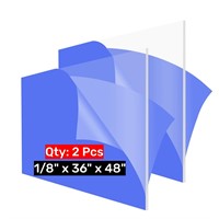 2 Pack Clear Cast Acrylic Sheets 36x48 1/8 inch