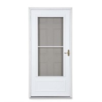 LARSON Savannah 32x81 White Wood Core Storm Door n