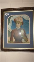 Victorian lady framed print