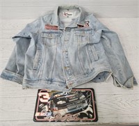 Dale Earnhardt Denim Jacket & License Plate