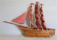 Wooden Model Sailing Boat
