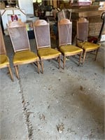 Set a six vintage 1970s dining room chairs