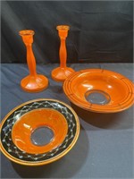 Orange & Black Glass