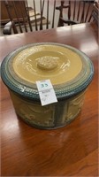 Vintage Butter or Cheese preserver pottery crock.