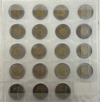 LOT OF (19) CANADIAN DOLLAR COINS