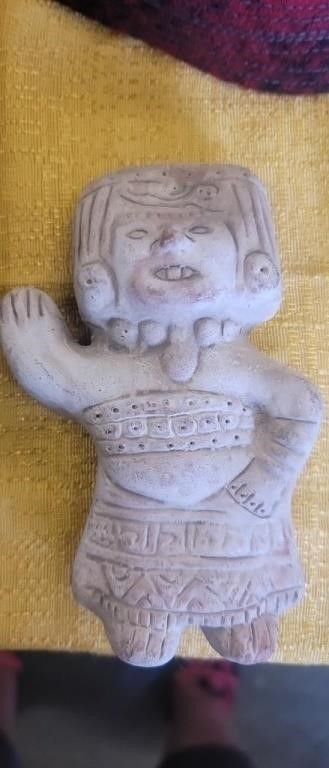 Pre Columbian Pottery Statue, Mayan Pottery &