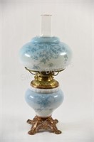 Kerosene Hand Painted Floral Double Globe Lamp