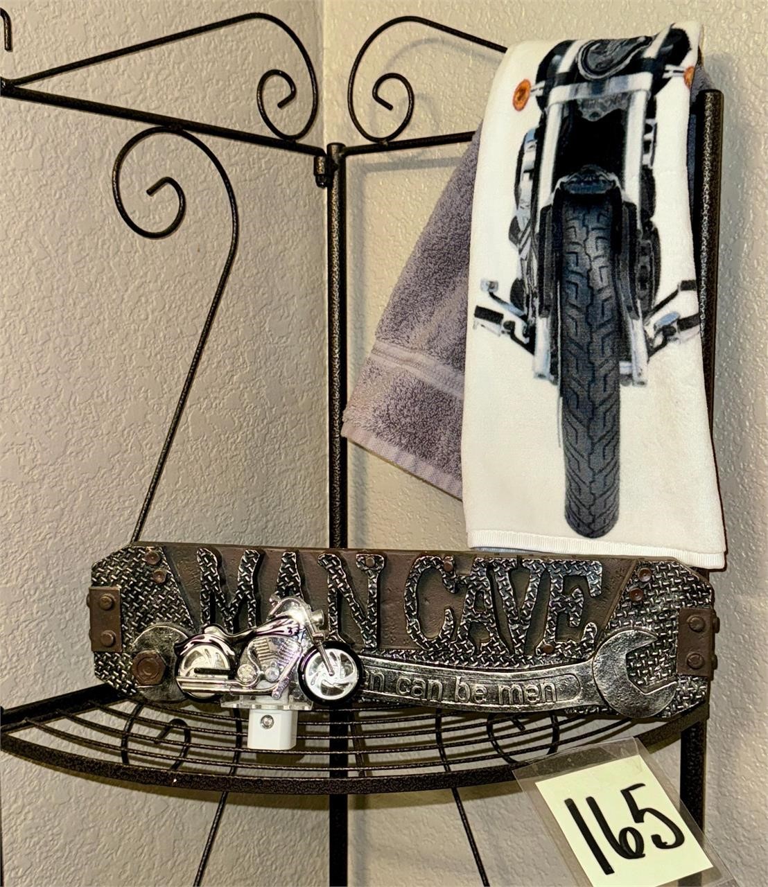 (2) Metal Motorcycle Decor Lot