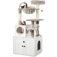 Timberer Cat Tree with Litter Box Enclosure, 2-in