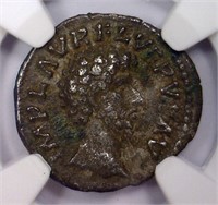 Lucius Verus Roman AR Denarius 161 AD NGC VF