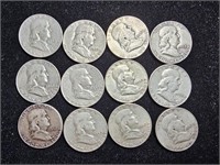 Ben Franklin Half Dollars - all 1952 (12)
