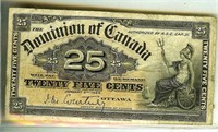 1900 Dominion of Canada 25c Note