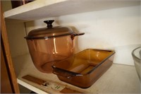Amber Vision Pot w/ Lid & Amber Baking Dish