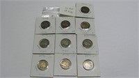 10 Assorted Buffalo Nickels worth $3.00 each