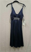 City Triangles Blue Dress- Size Med
