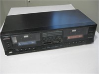 JVC Dual Stereo Cassette Deck Powers On