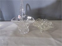 crystal basket and candle holder