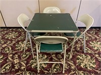 Samsonite Metal Folding Card Table & Chair Set