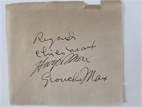 The Marx Brothers signature sheet. GFA Authenticat