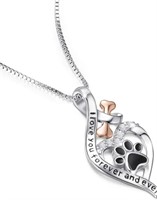 I love you forever pendant & necklace Dog Love