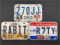 Set Of Ohio Motorcycle License Plates