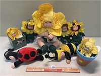 ADORABLE LOT OF ANNE GEDDES STUFFED SUNFLOWER DOLL